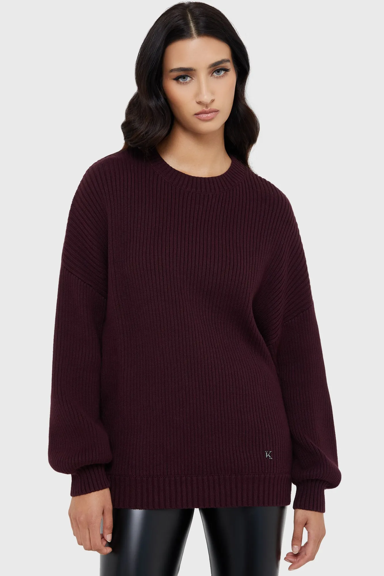 Belinda Sweater [AUBERGINE] Fast Drying Material