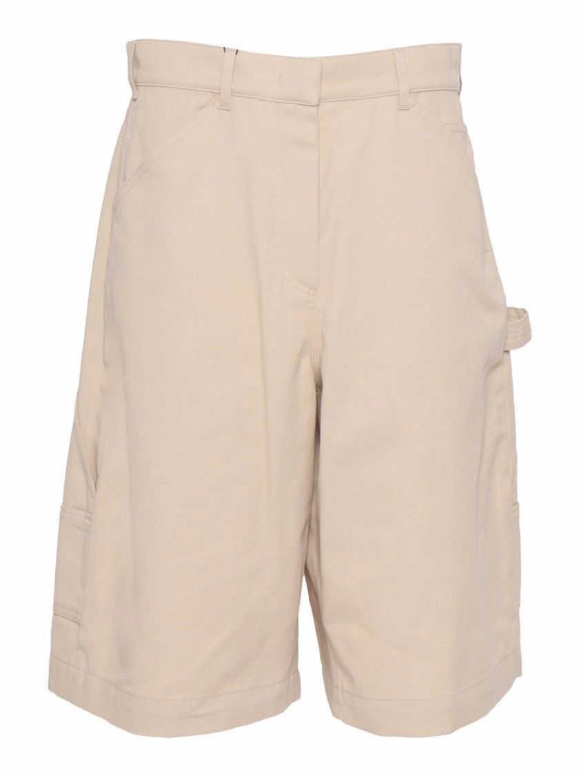 Mid-Rise Relaxed Fit Shorts With Multiple Pockets Striped Design Reinforced Hems