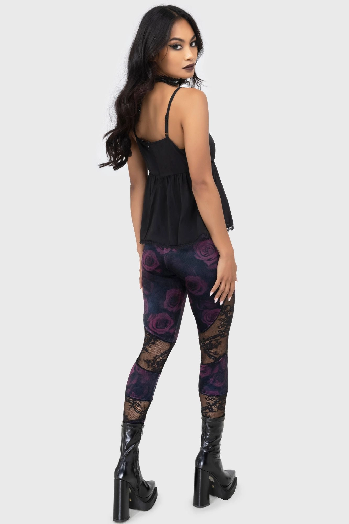 Twilight Rose Leggings Non Chafing
