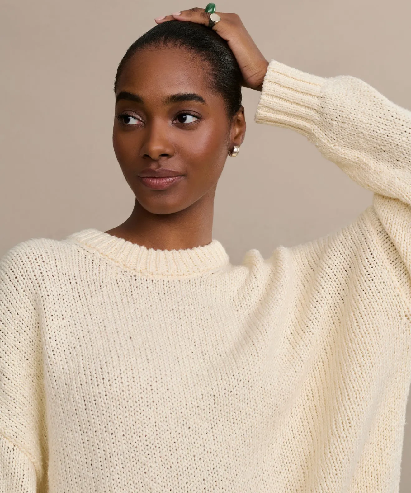 Foster Cotton Sweater Simple Silhouette Winter Outfit