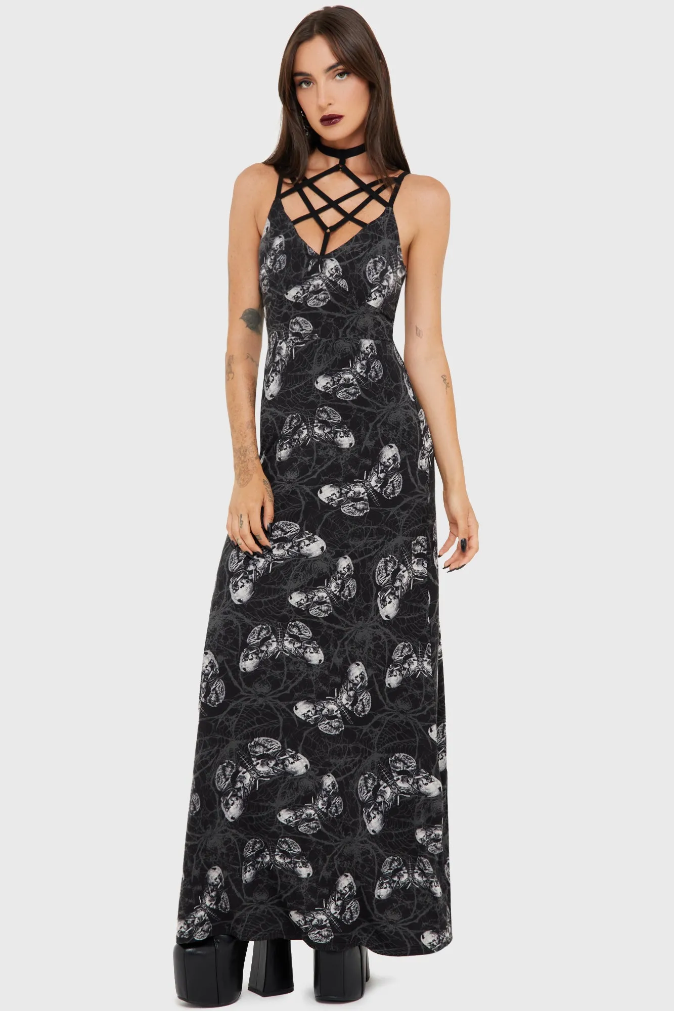 Calm Grace Spidrasica's Web Maxi Dress