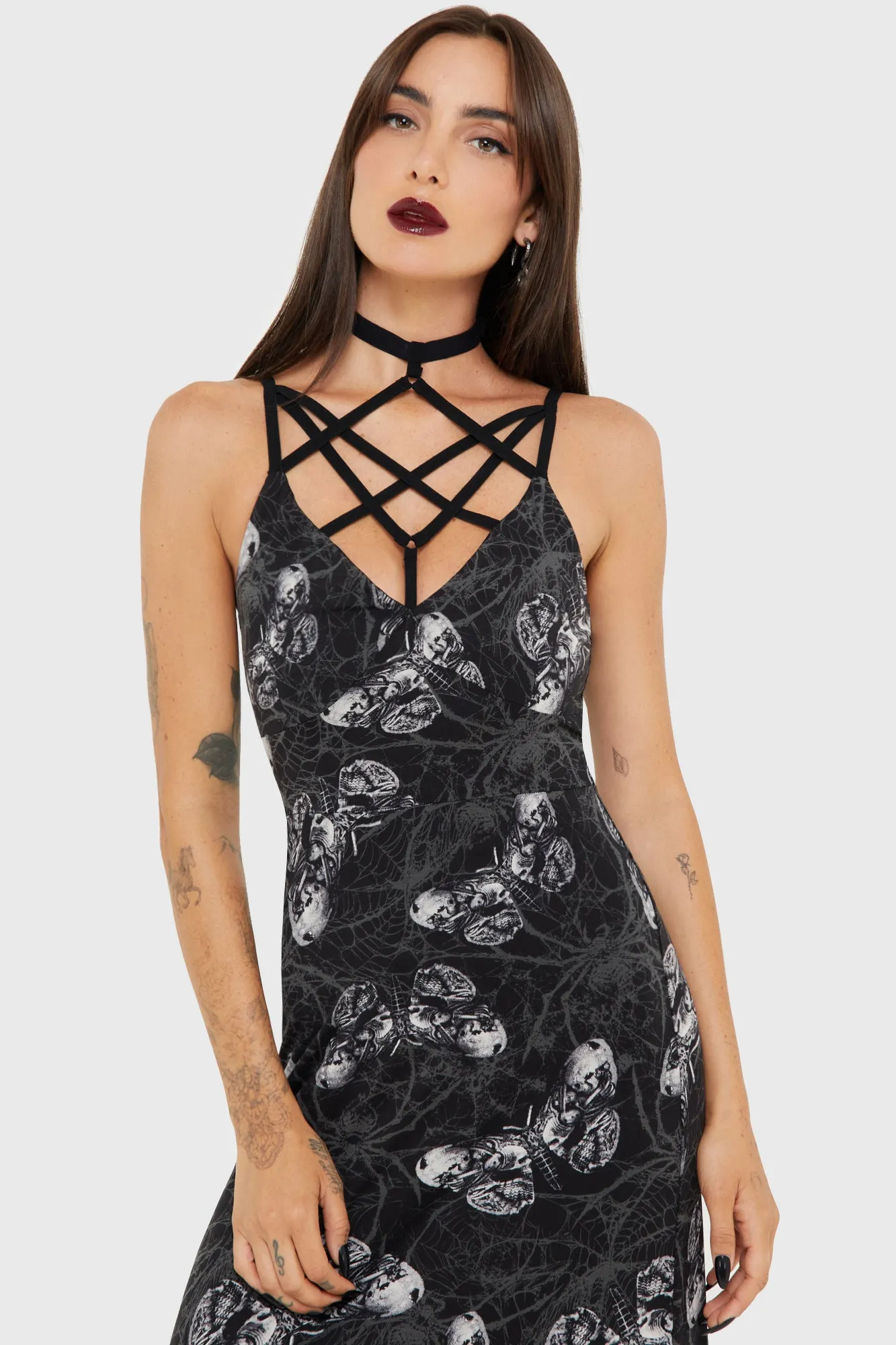 Spidrasica's Web Maxi Dress Curvy Glam Simple Shape