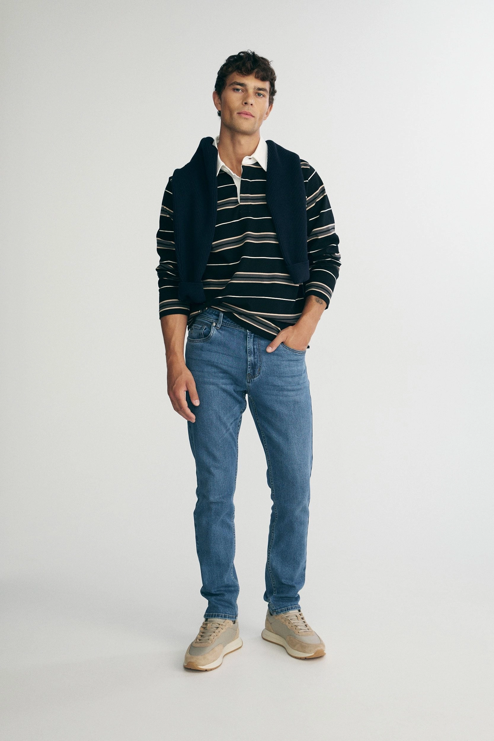 Five pockets slim fit jeans Fashion Lover Youth Style Smooth Abrasion Resistance