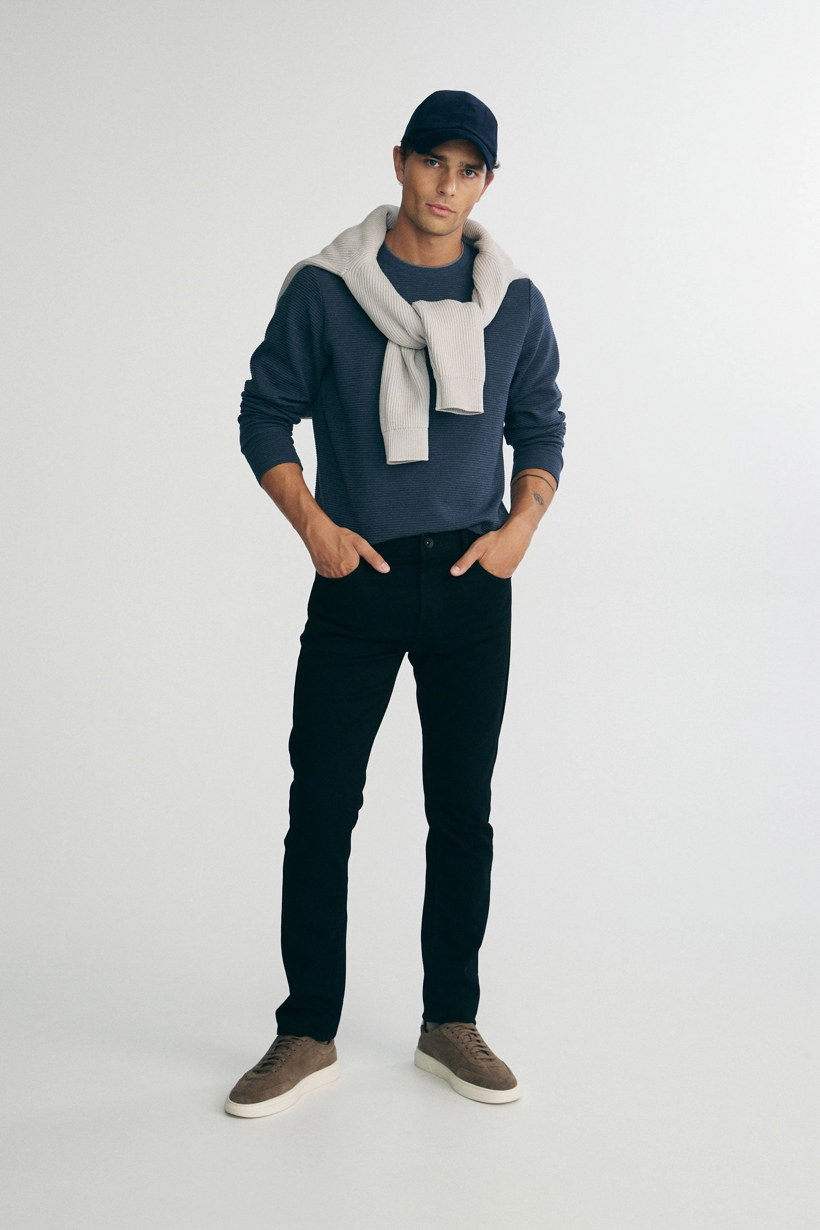 Five pockets slim jeans Neutral Piece Minimalist Styling