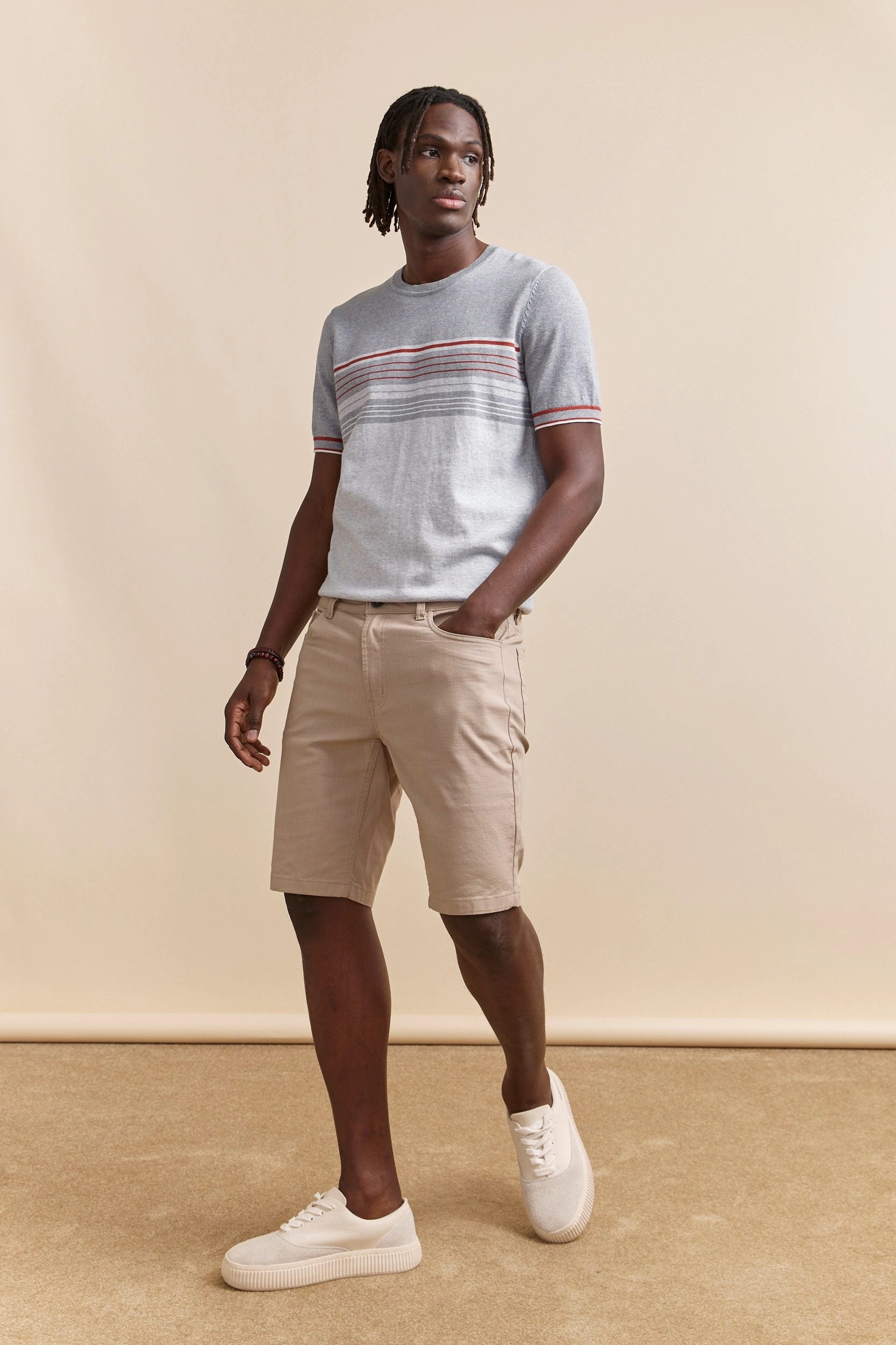 Ultra Soft Lining OdorControlTech Five pockets textured bermuda