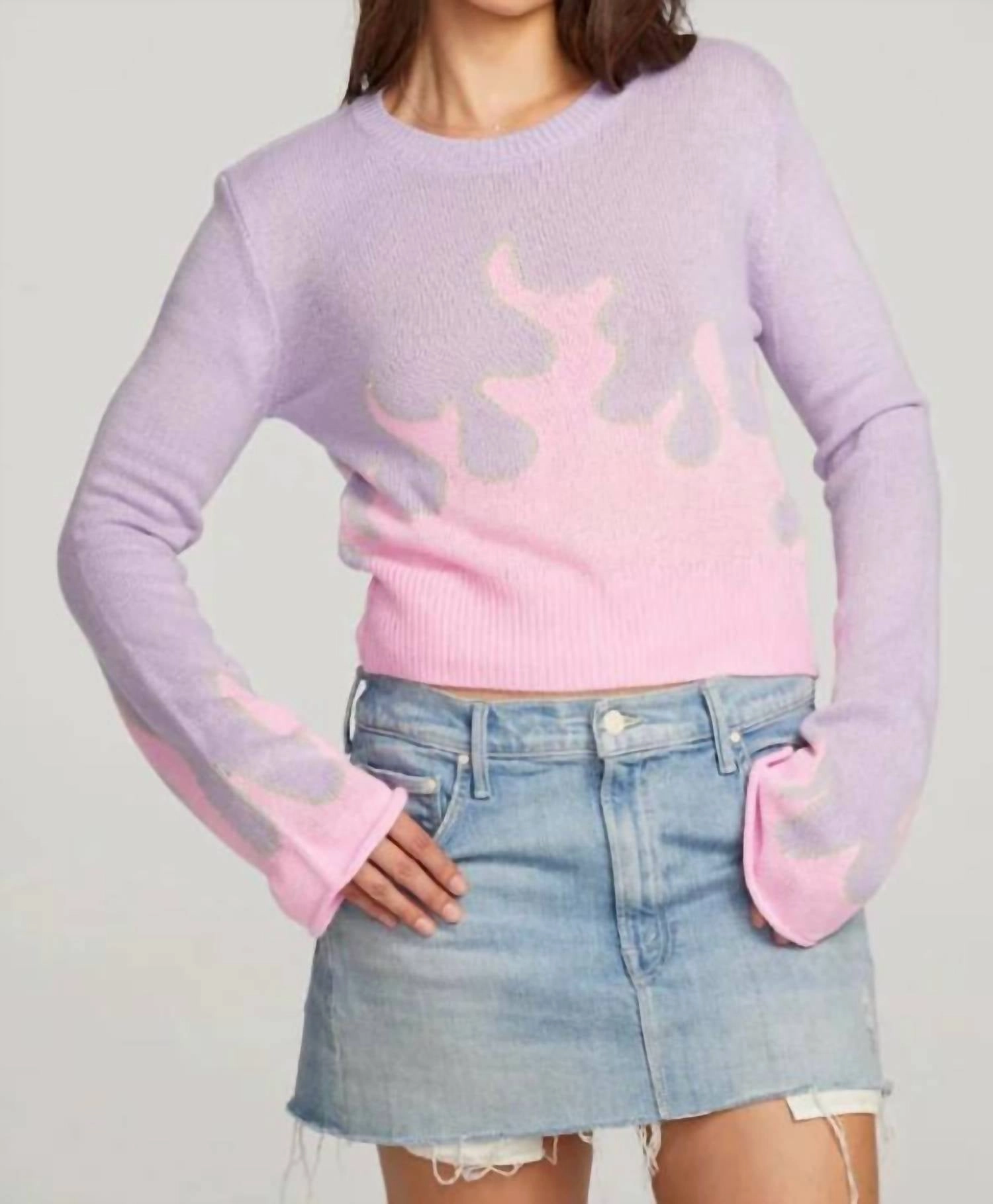 Fashion staples Flame Sweater In Digital Lavender