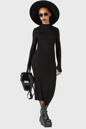 Clasp-Closure Flash Of Presence Midi Dress