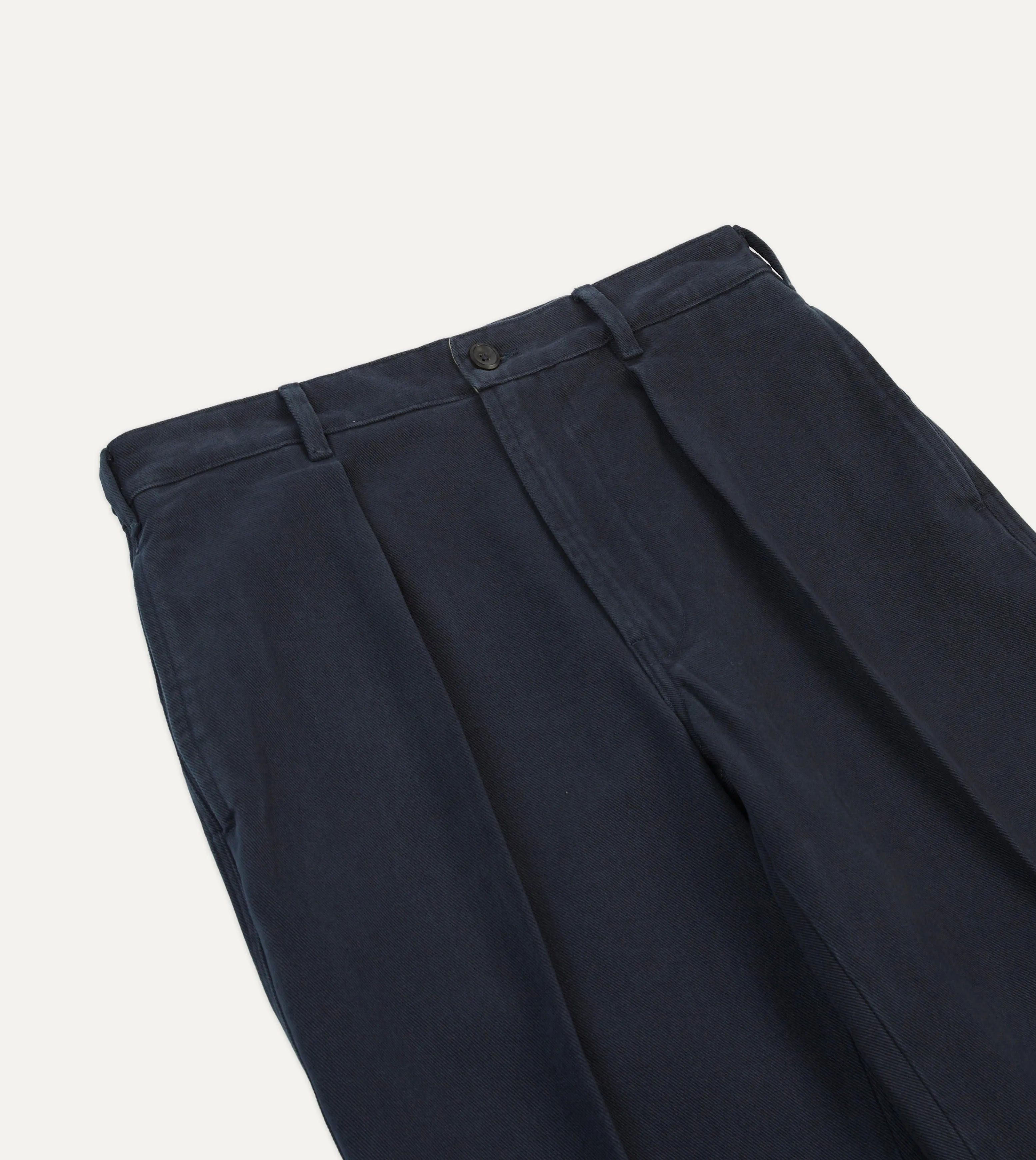 Dark Navy Heavy Cotton Twill Games Trousers Roll-up style Breathable Style