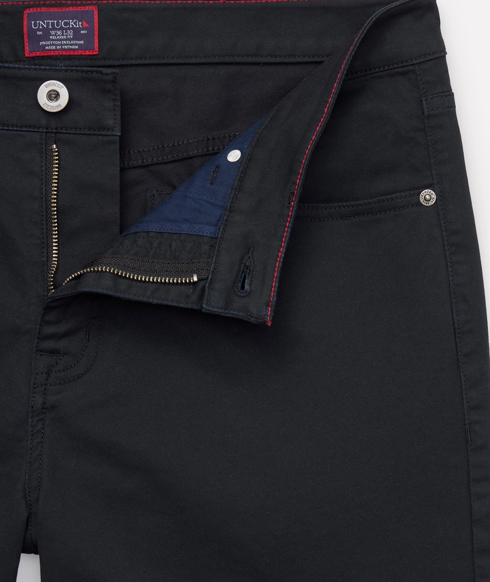 NonRestrictiveFit Seamless Waistband 5-Pocket Chino Pants