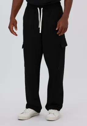 RELAXED CARGO PANTS BLACK Comfy Waistband