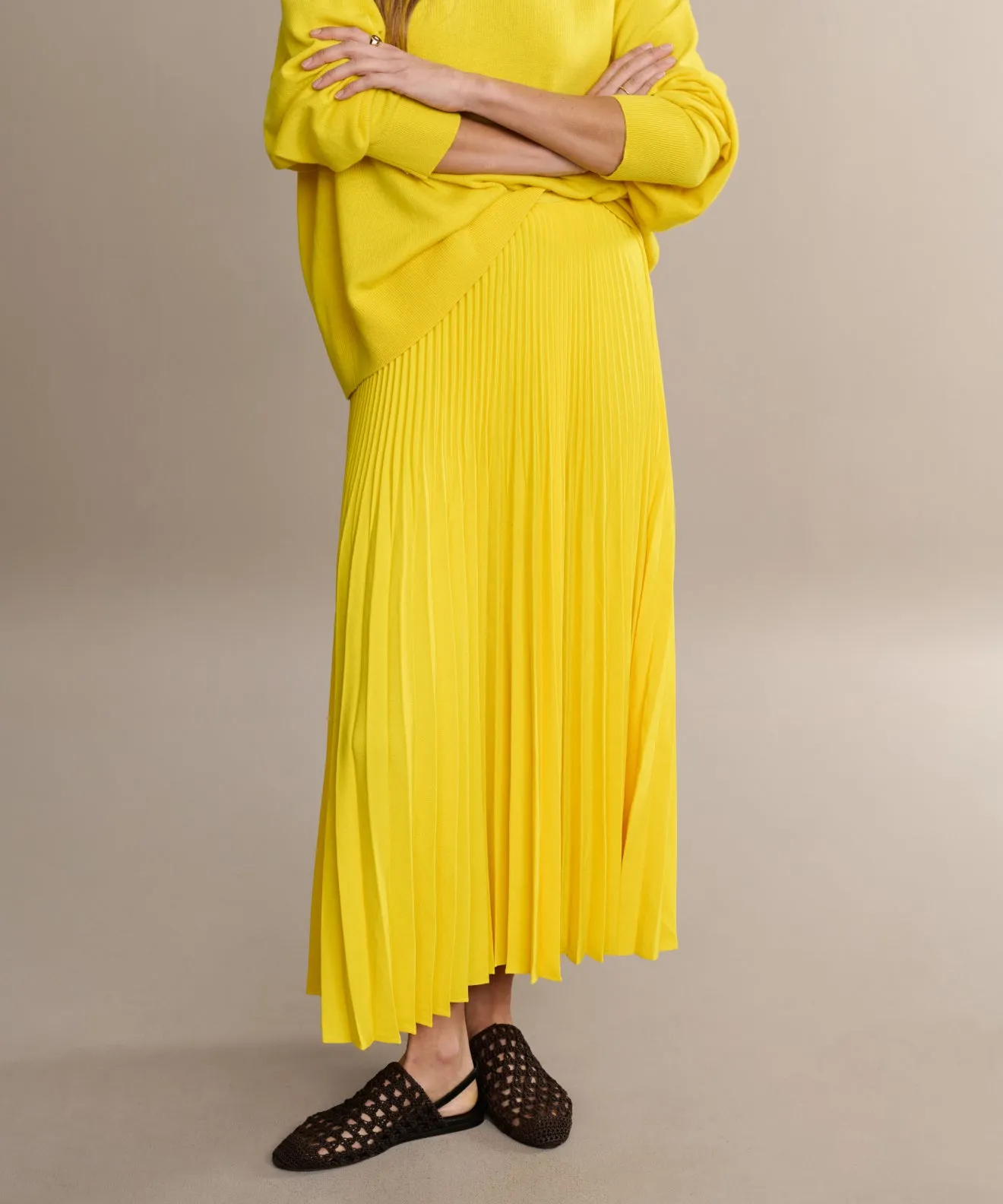 Pleated Skirt Minimal Touch