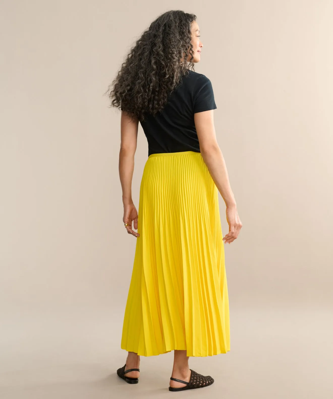 Pleated Skirt Quiet Style Bold Details
