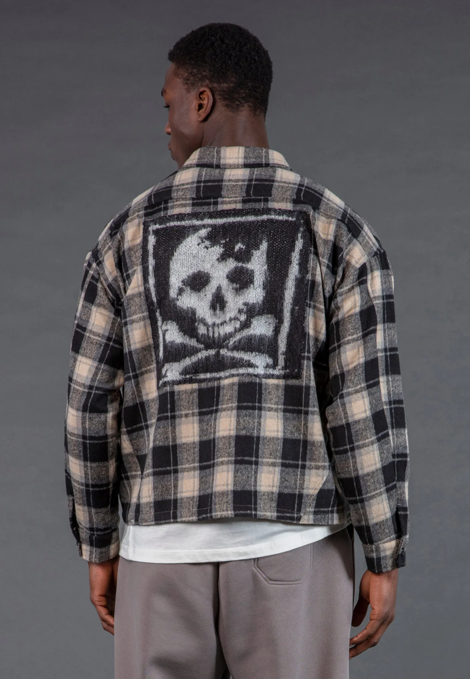 ANTARSIA SKULL SHIRT WHITE & BLACK hypoallergenic