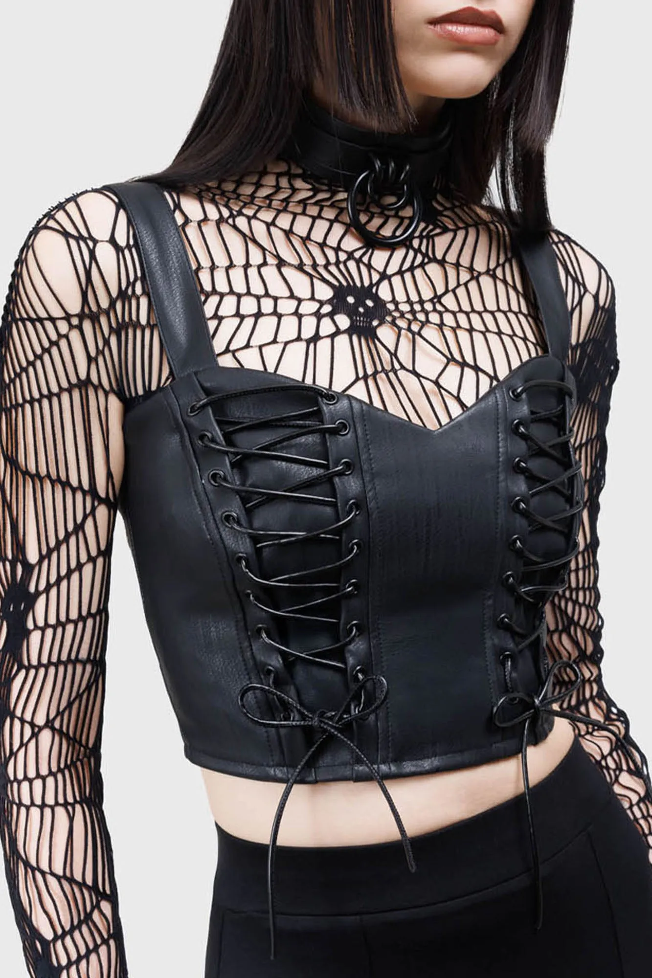 Nyxian Corset Top NonScratchSurface Hidden Zipper Pocket