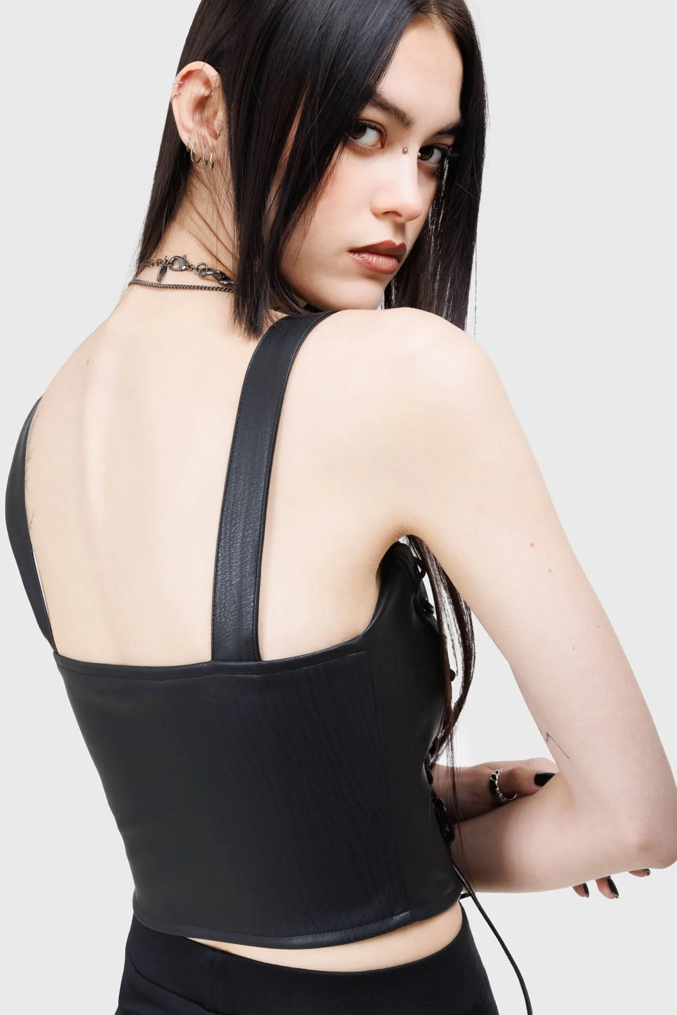 Nyxian Corset Top Reinforced Neckline Detail