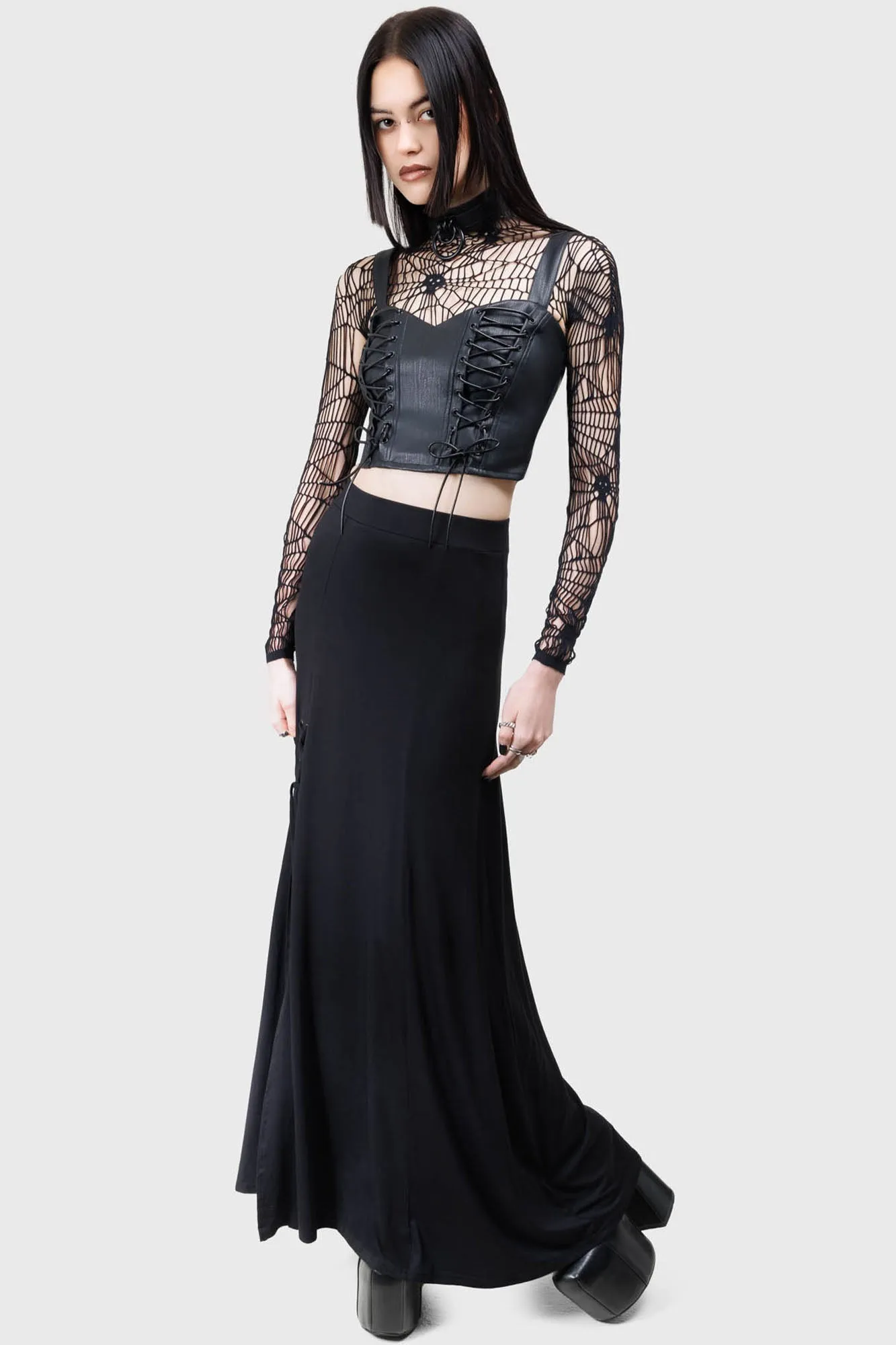Nyxian Corset Top Sheer Overlay Material Tencel Lyocell Fiber