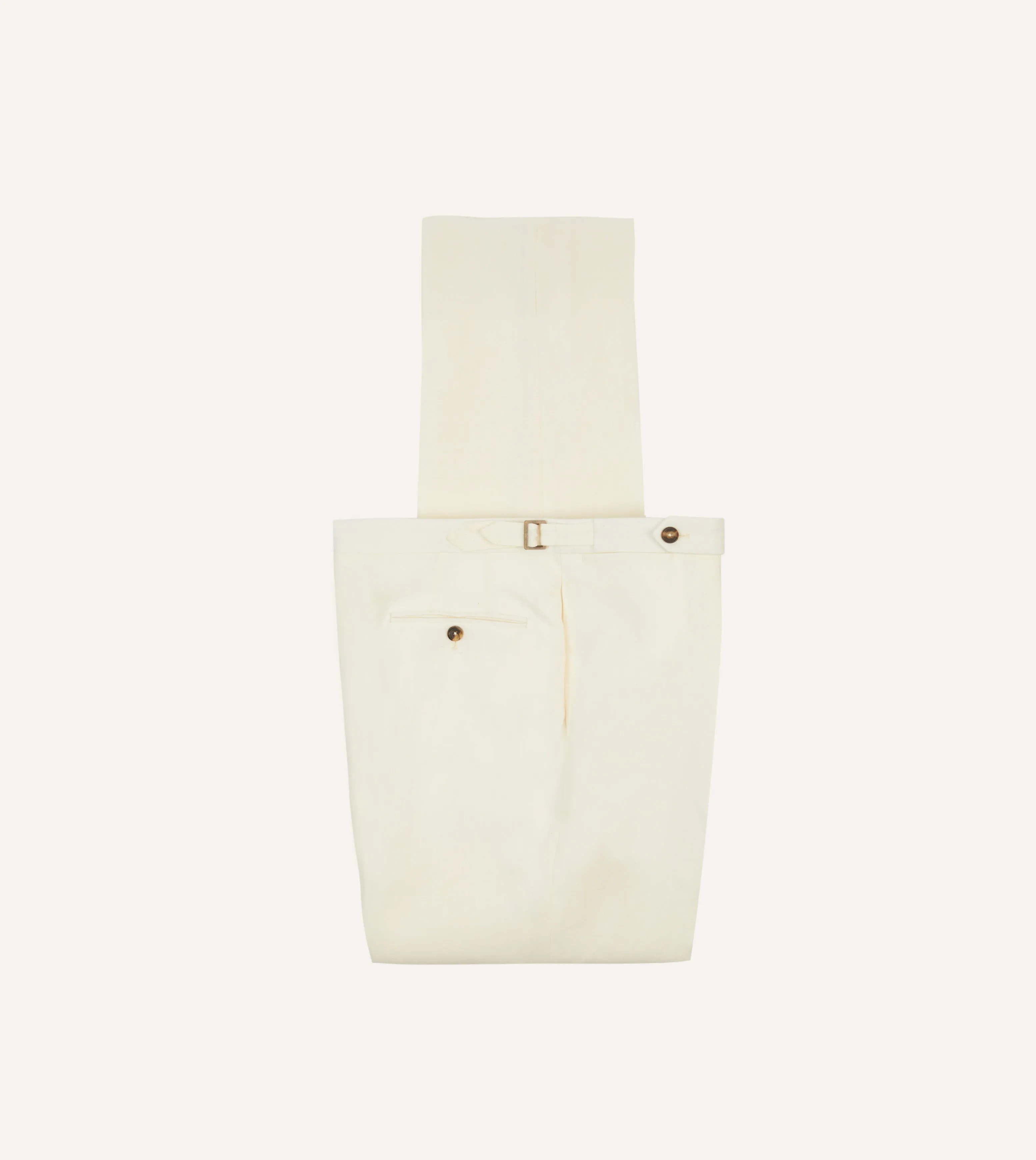 Ecru Irish Linen Single Pleat Trouser Chilly Day Layers Effortless Style