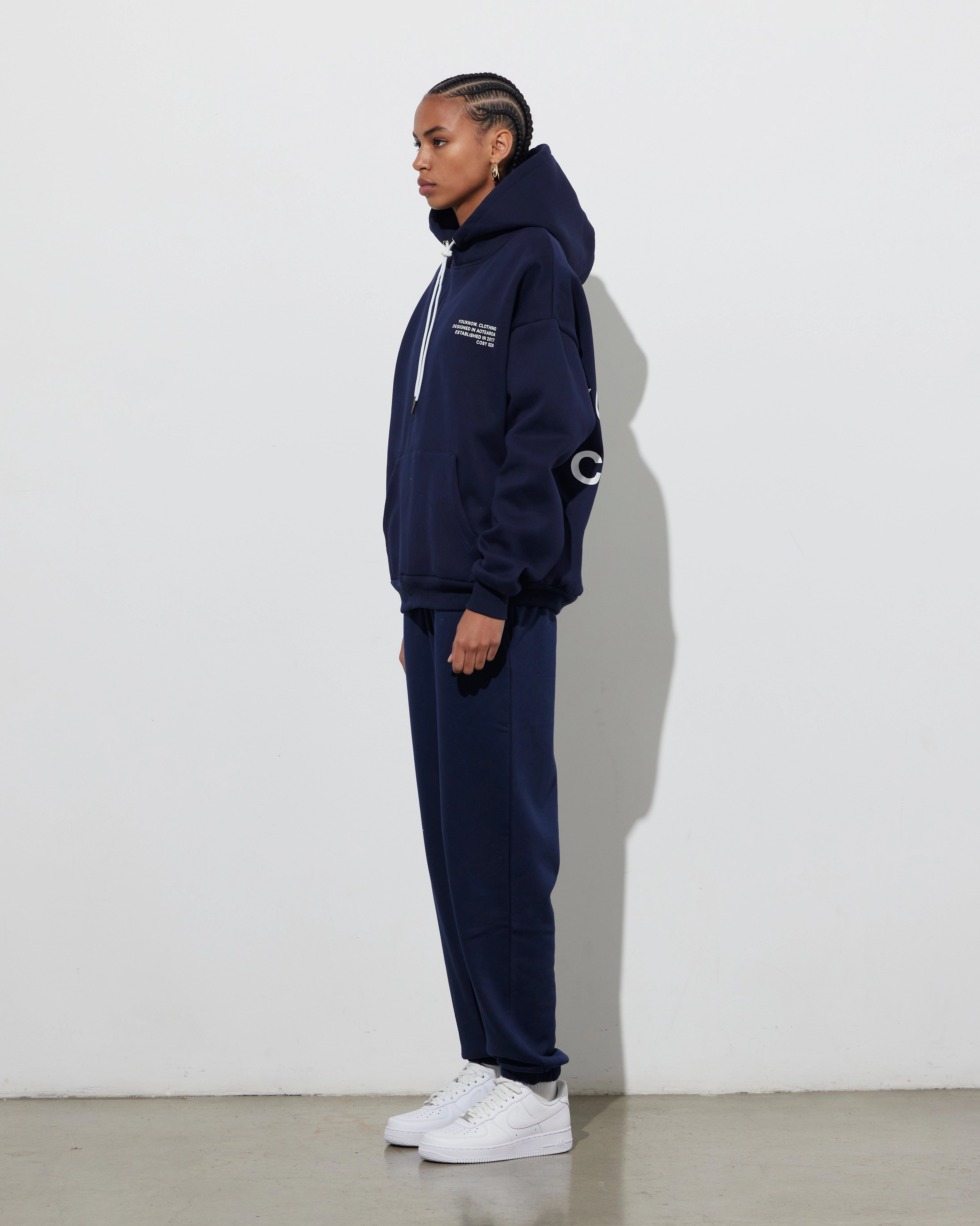 Cosyszn Hoodie | Navy Trendy Outfit Fur like