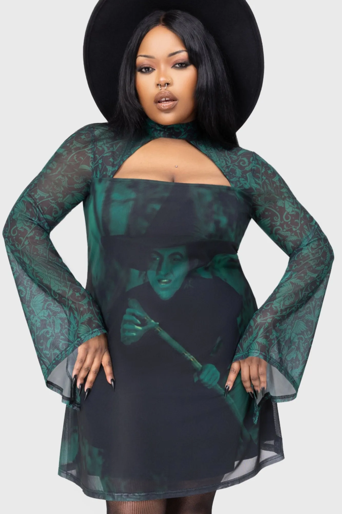 Truly Wicked Mini Dress Vintage Vibe Solid-color