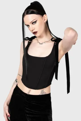 Slim Fit Design Simple Cut Flora Corset Top