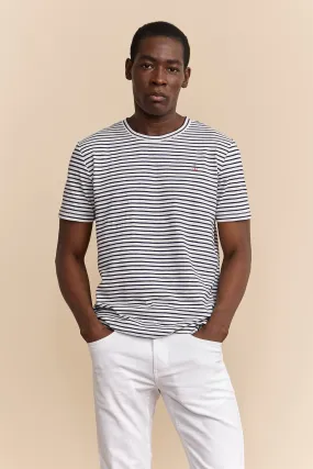Perfect Layer Wear Casual Fashion Sailboat print striped t-shirt