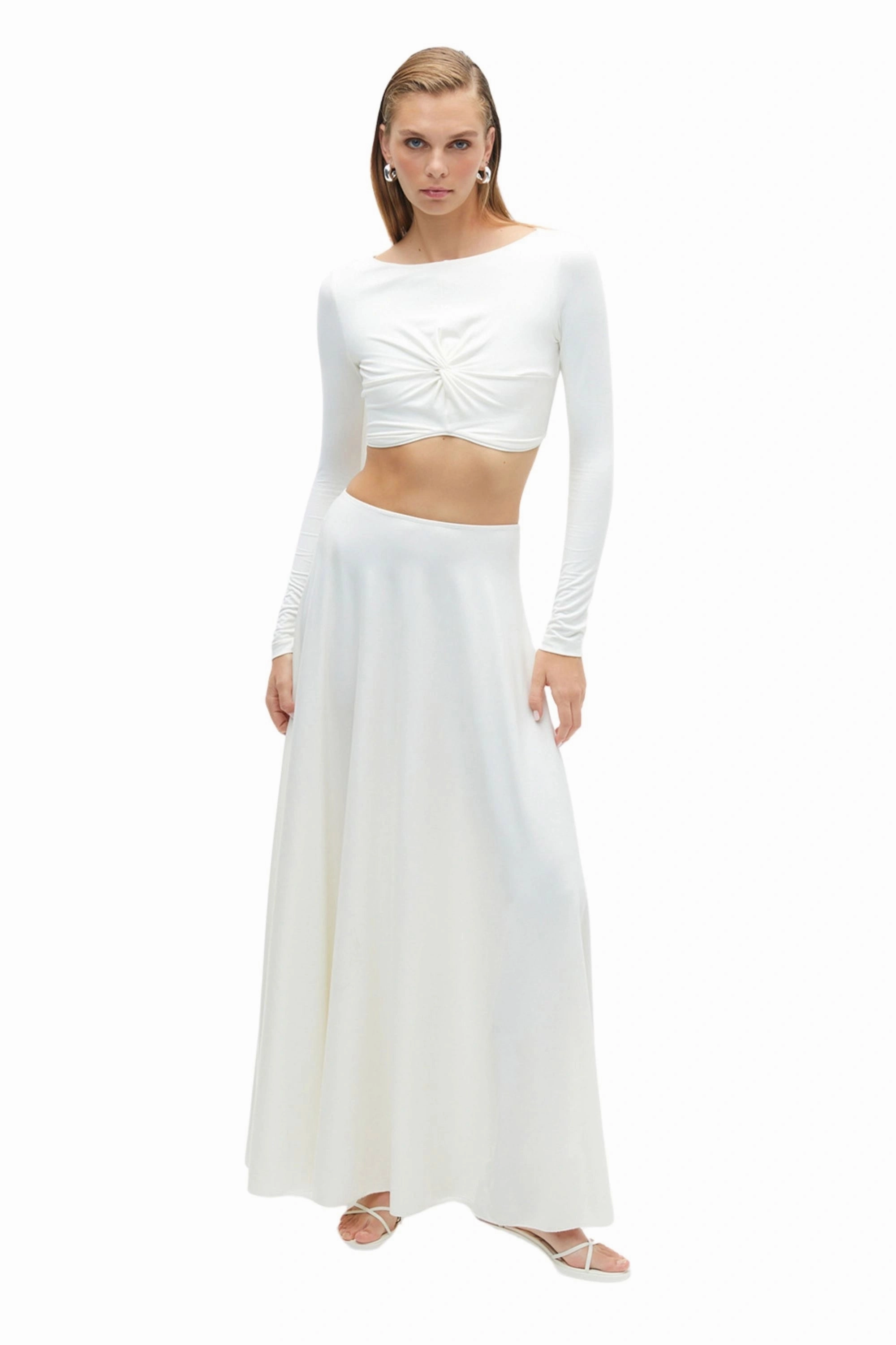 Flounced Long Skirt Fresh Look Fashion Pulse