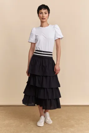 Fluid skirt with frills Asymmetrical Cut Limited Edition