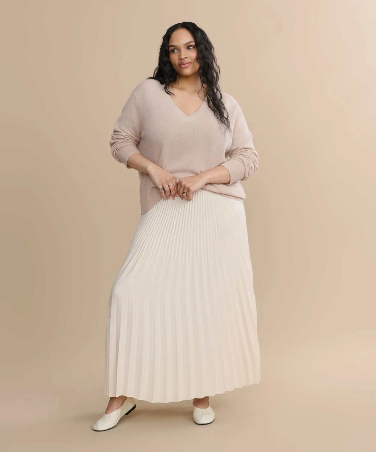 Temperature Regulating Knit Flynn Cashmere Sweater