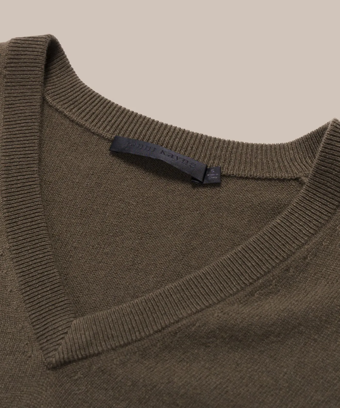 Flynn Cashmere Sweater Stretch Knit Backing Interlock Knit Body