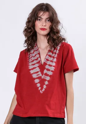 FOREVER TOP BRICK RED & MAUVE Loose Fit Trendy Wearable