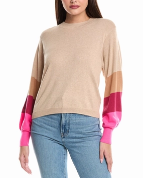 Ventilated Underarm Comfy Warmth WISPR Star Back Silk-Blend Sweater