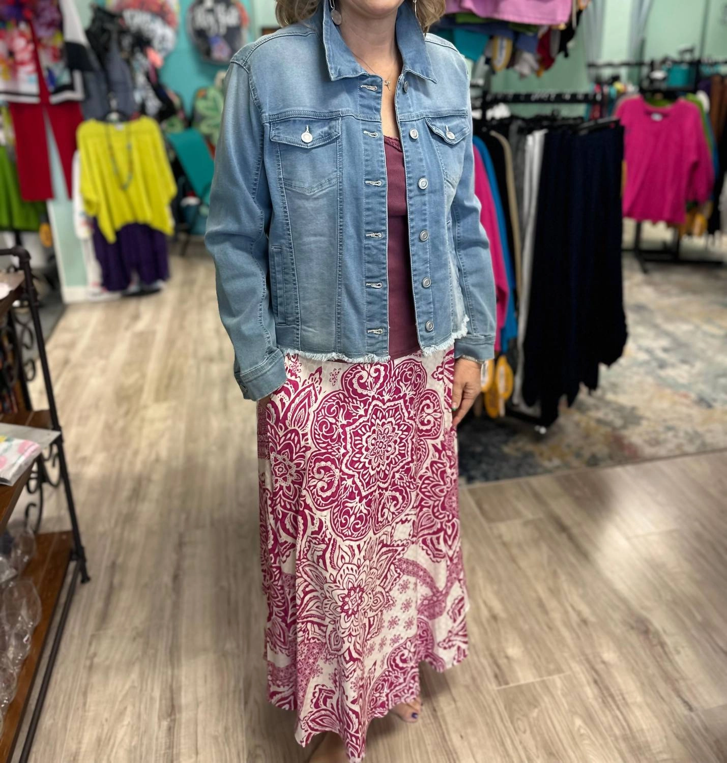 Gather Details Frame Skirt In Orchid