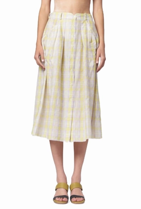 Travel Ease Franklin Skirt In Sun Plaid