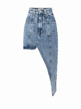 Boutique Exclusive Trendy Outfit Free Heaven Cut Out Denim Skirt
