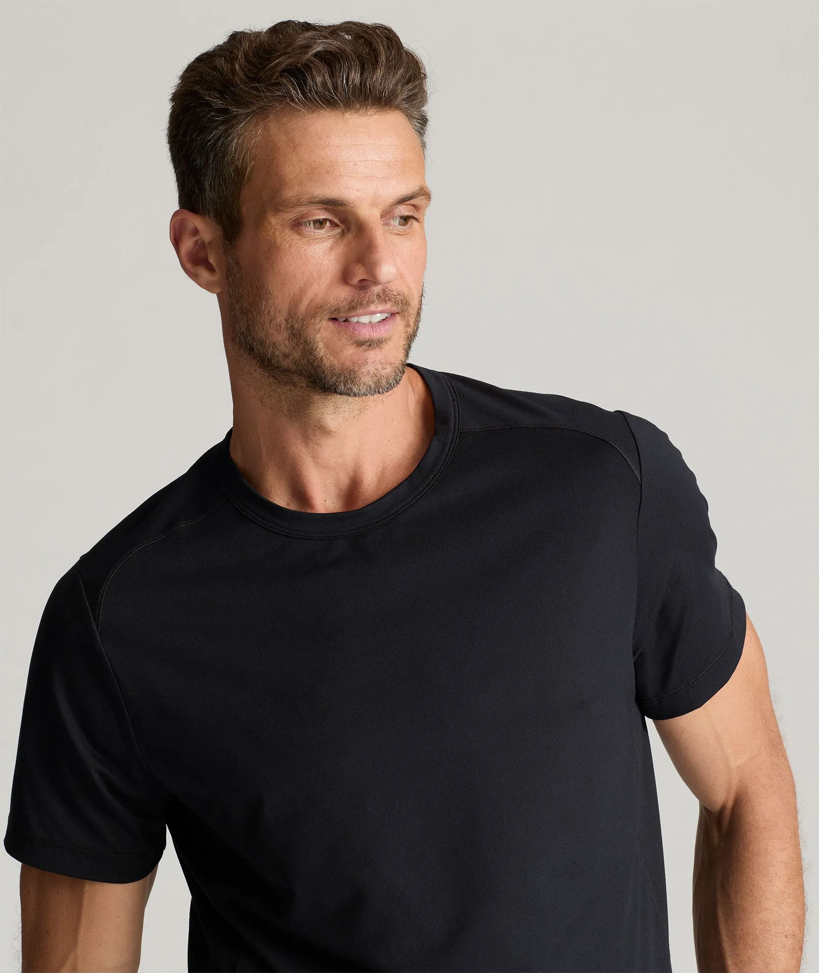 Stretchable Collar Band Performance Tee