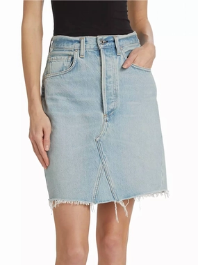Carolina Deconstructed Knee Skirt In Array perforated design