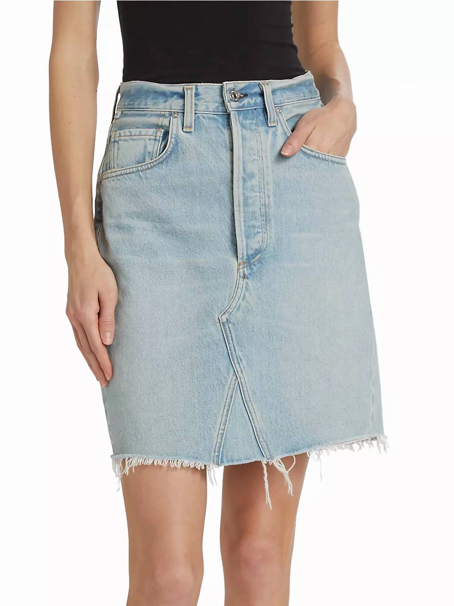Carolina Deconstructed Knee Skirt In Array perforated design