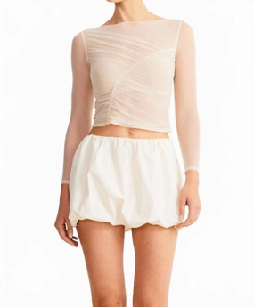 Freja Bubble Skirt In Beige Layered Look
