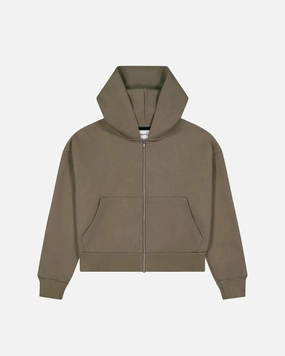 Nothing Zip Up Hoodie | Taupe Adjustable