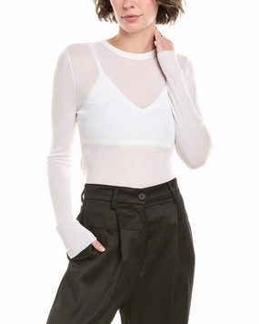 Chilly Days Michael Kors Collection Sheer Rib Top