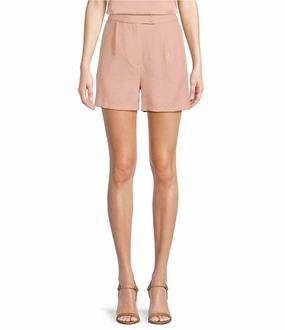 Casual Elegance Sienna Eco-Friendly Tailored Shorts In Rose Cloud