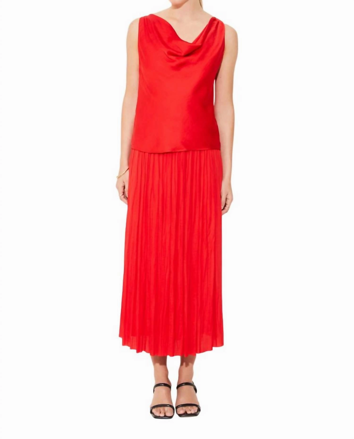 Dust Proof Fabric Fun Skirt In Geranium