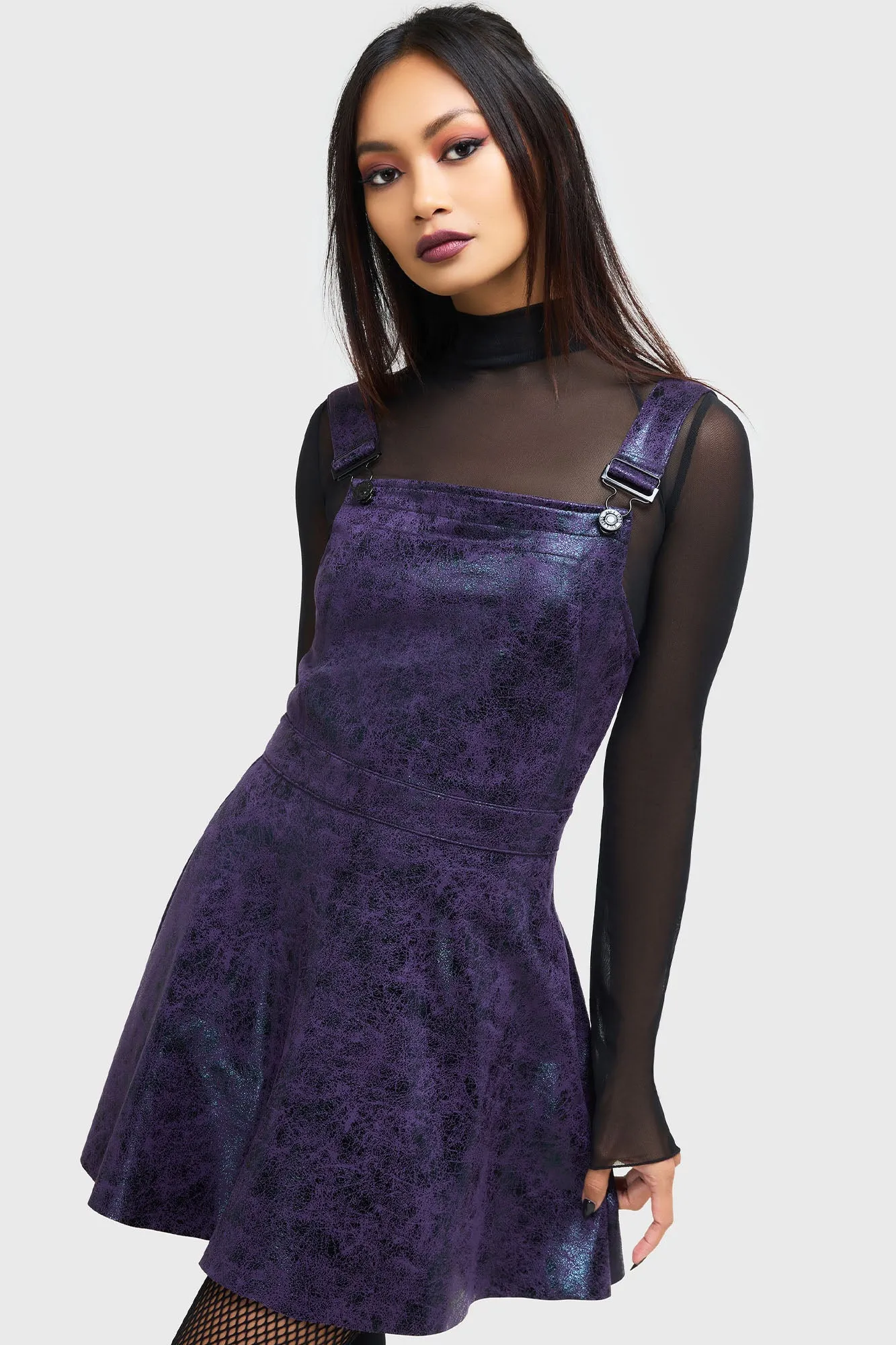 Paryce Alive Pinafore Dress Sage Glow Casual Fit
