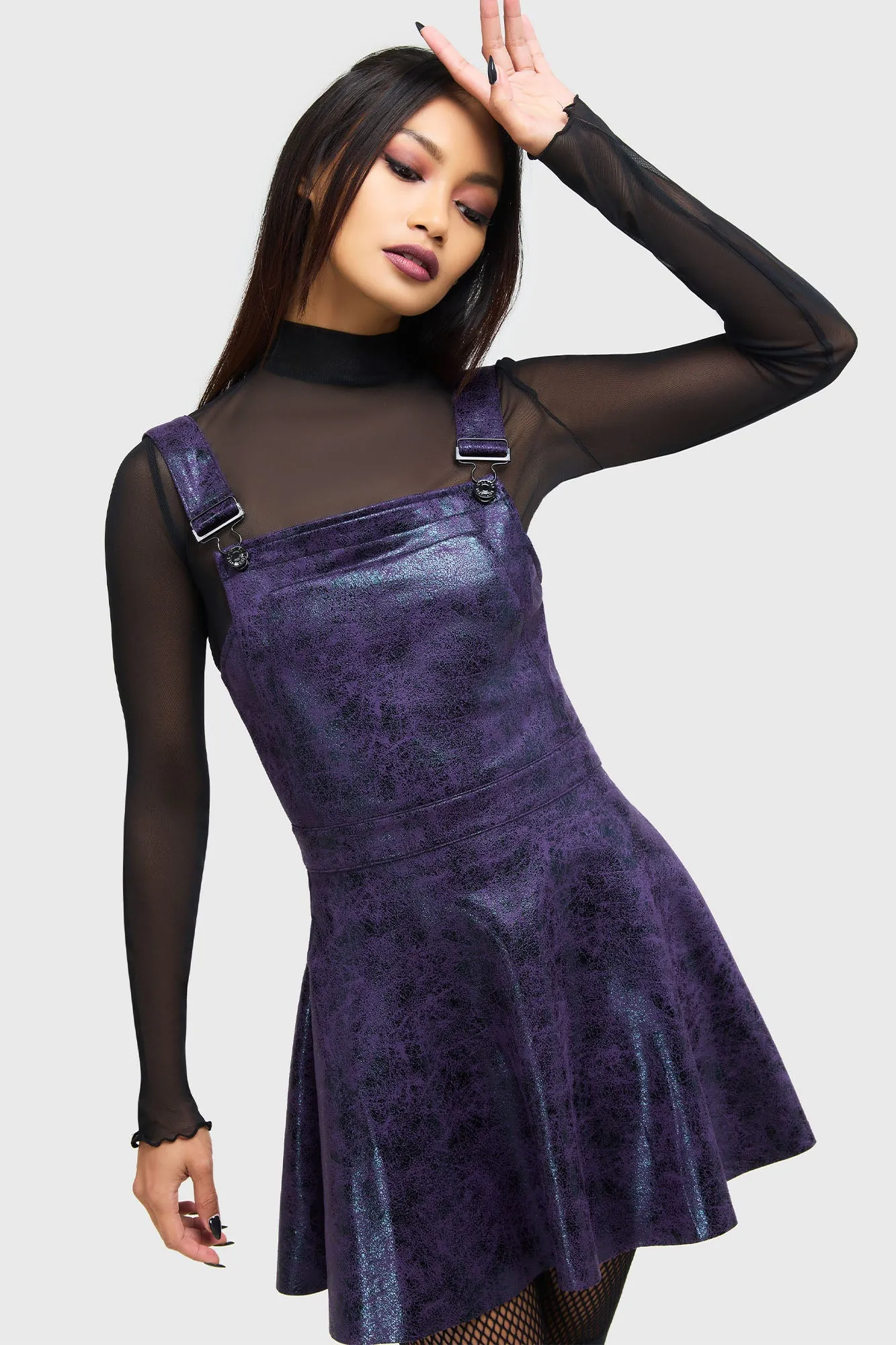 Square Neck Evening Event Paryce Alive Pinafore Dress
