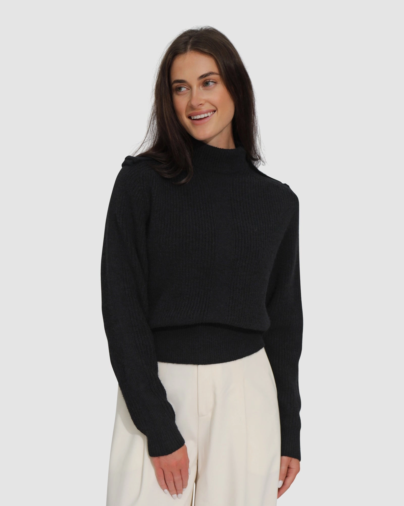Merino Wool Drop Needle Detailing Lost & Found Knitted Sweater