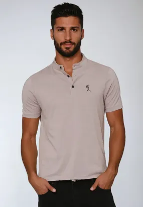 ESSENTIAL ORSON ASHES OF ROSES POLO SHIRT Vegan Flexible Ribbed Neckline