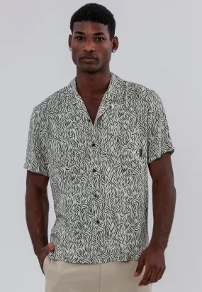 Sustainable Material STROKE SHIRT WHITE & GREEN