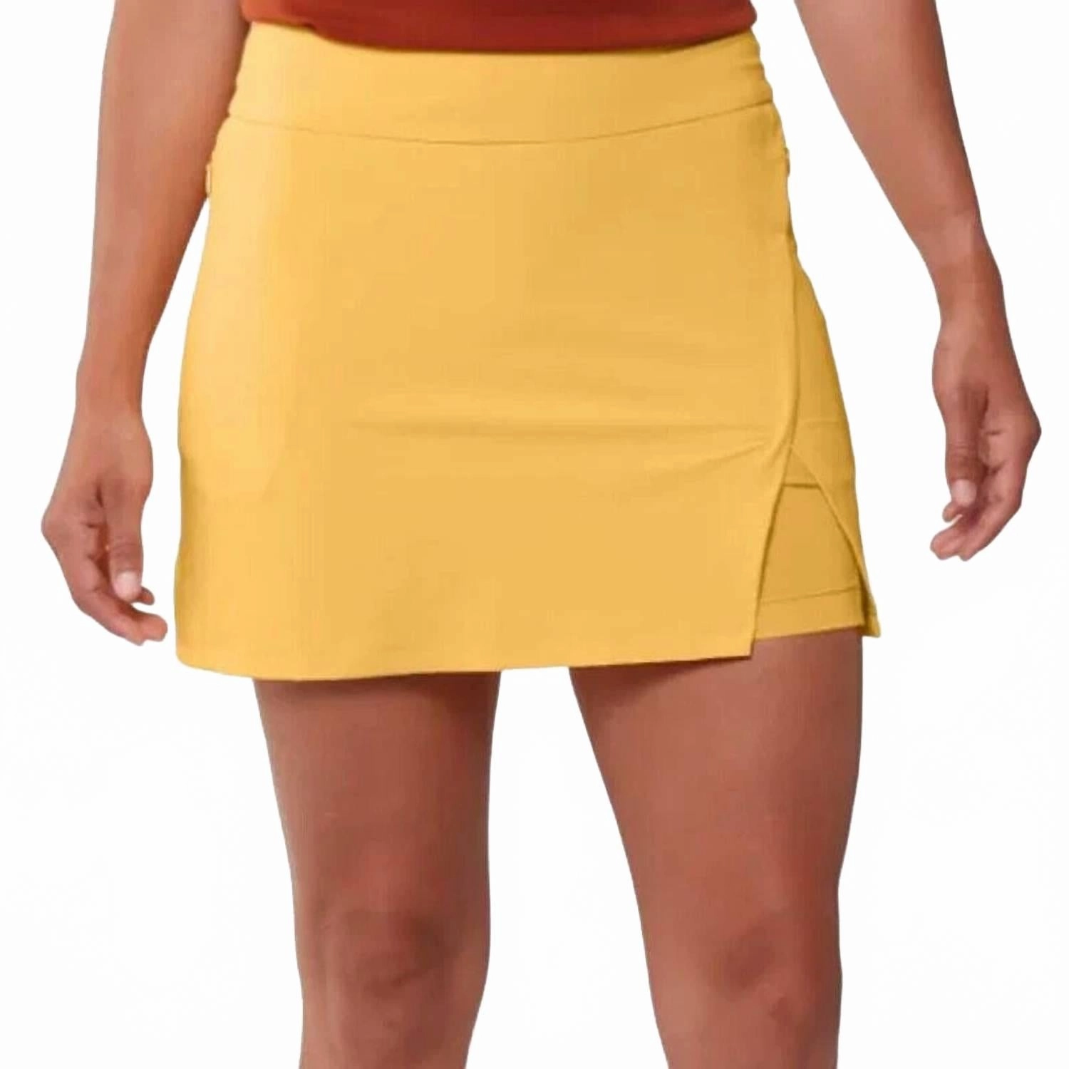 Stay Fresh Hassle free maintenance Get Dirty Skort In Banana