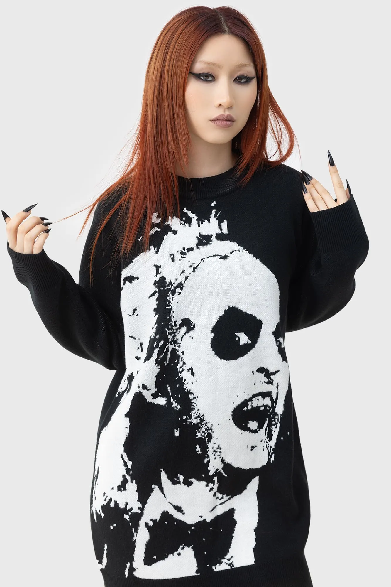 Seam Free Ghost With The Most Intarsia Sweater