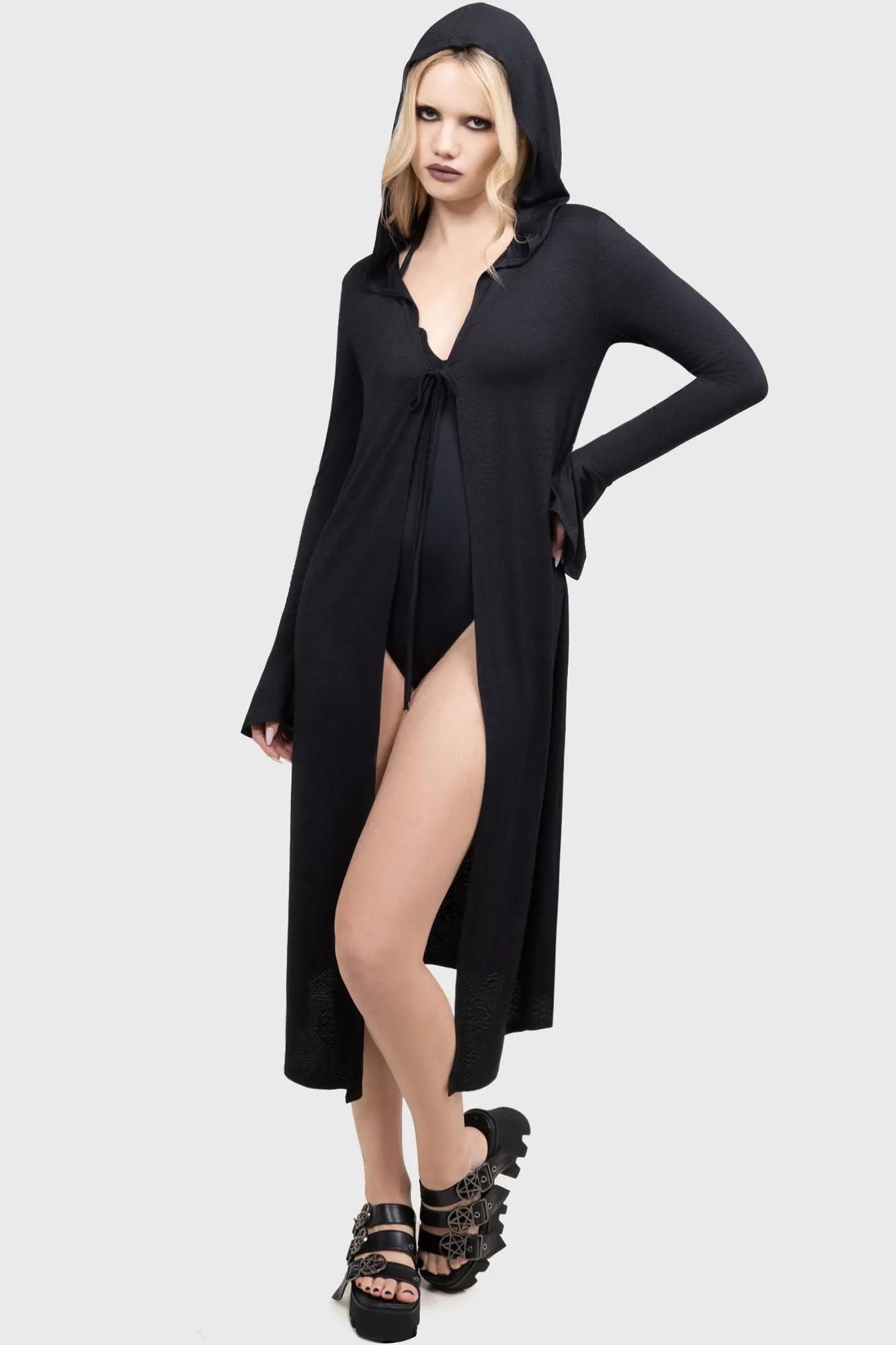 Airy Layer Fit Stretch Fabric Ghostgauze Cloak